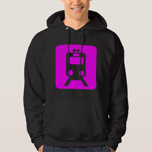 Moletom Com Capuz Sinal do comboio - Magenta (Frente)