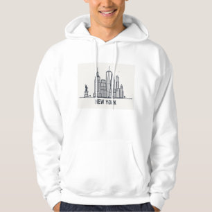Moletom Com Capuz Skyline da Nova Iorque