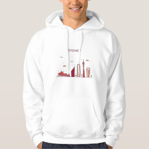 Moletom Com Capuz Skyline do Doodle de Sydney, Austrália