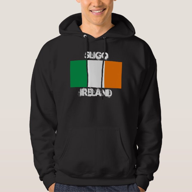 Moletom Com Capuz Sligo, Ireland com bandeira irlandesa (Frente)