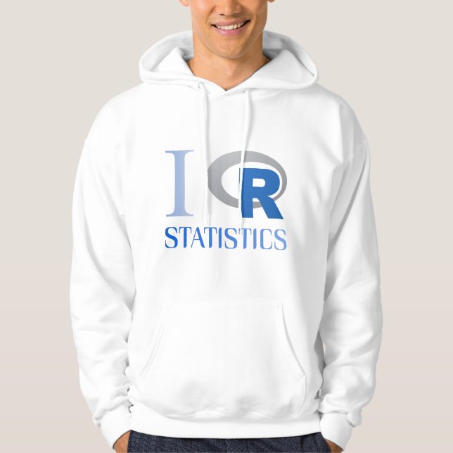Moletom Com Capuz Sudadera con capucha de I love R Statistics (Frente)