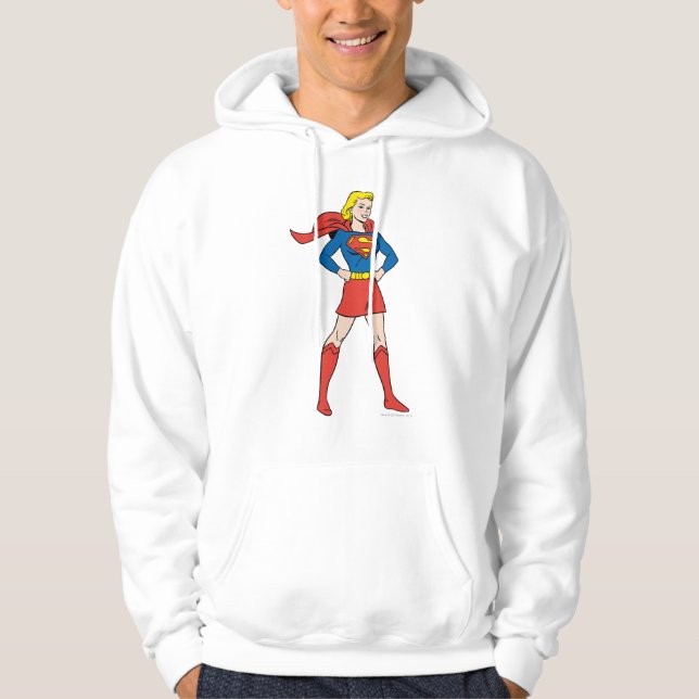 Moletom Com Capuz Supergirl Pose 7 (Frente)