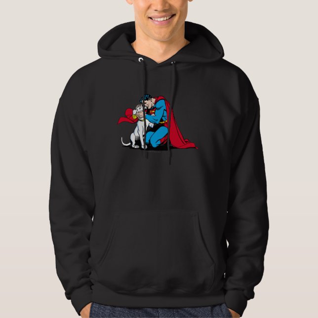 Moletom Com Capuz Superman e Krypto (Frente)