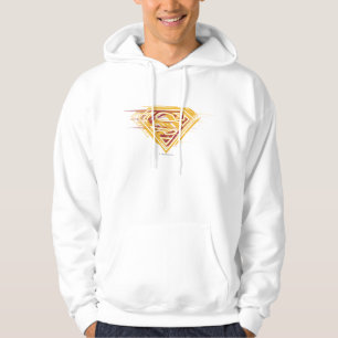 Moletom Com Capuz Superman S-Shield Logotipo Amarelo e Vermelho