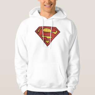Moletom Com Capuz Superman S-Shield   Logotipo Grunge