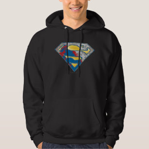 Moletom Com Capuz Superman S-Shield   Logotipo preto amarelo da Cinz