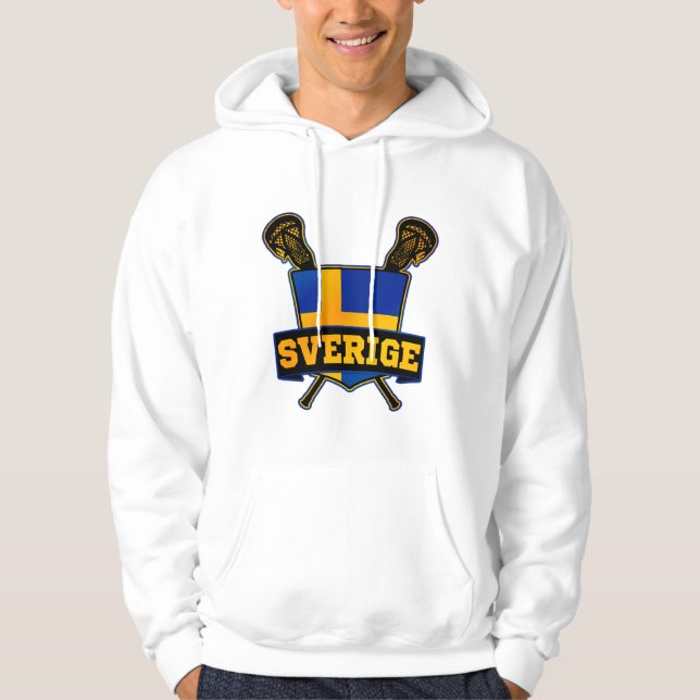Moletom Com Capuz Sverige Suecia Lacrosse (Frente)