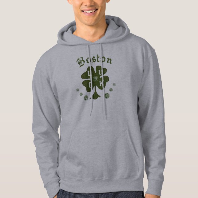 Moletom Com Capuz Sweatshirt com Capuz Boston Irlandês (Frente)