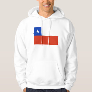 Moletom Com Capuz Sweatshirt com vara de bandeira do Chile