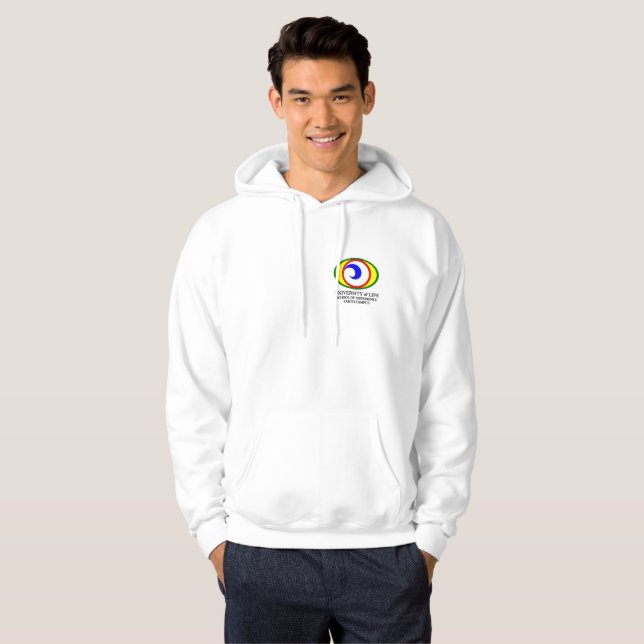 Moletom Com Capuz Sweatshirt dos Homens da Universidade da Vida (Frente Completa)