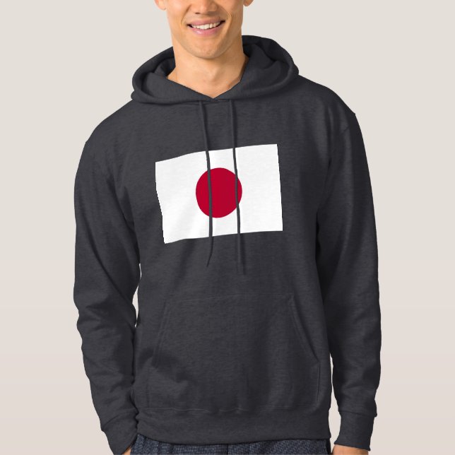 Moletom Com Capuz Sweatshirt Hooded com bandeira do Japão (Frente)