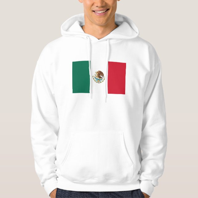 Moletom Com Capuz Sweatshirt Hooded com Bandeira do México (Frente)