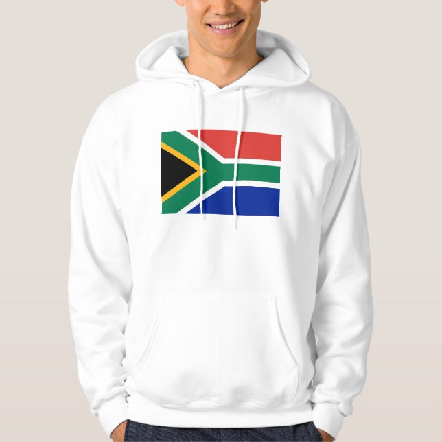 Moletom Com Capuz Sweatshirt Hooded com pavilhão da África do Sul (Frente)