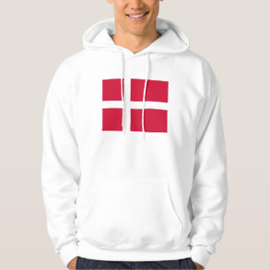 Moletom Com Capuz Sweatshirt Hooded com pavilhão da Dinamarca
