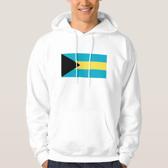Moletom Com Capuz Sweatshirt Hooded com pavilhão das Bahamas (Frente)