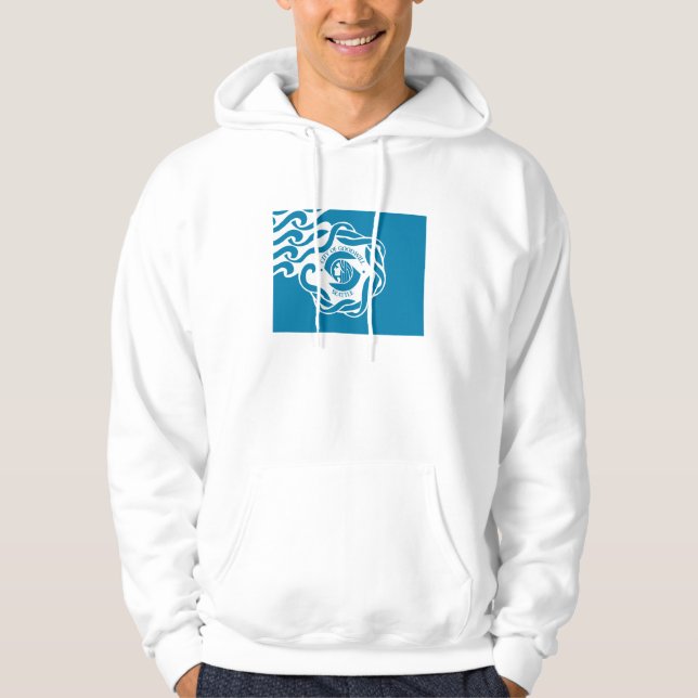 Moletom Com Capuz T-shirt da bandeira da cidade de Seattle (Frente)