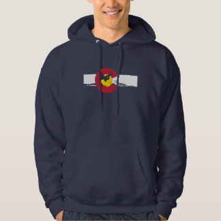 Moletom Com Capuz T-shirt da bandeira de Colorado - Snowboarder -