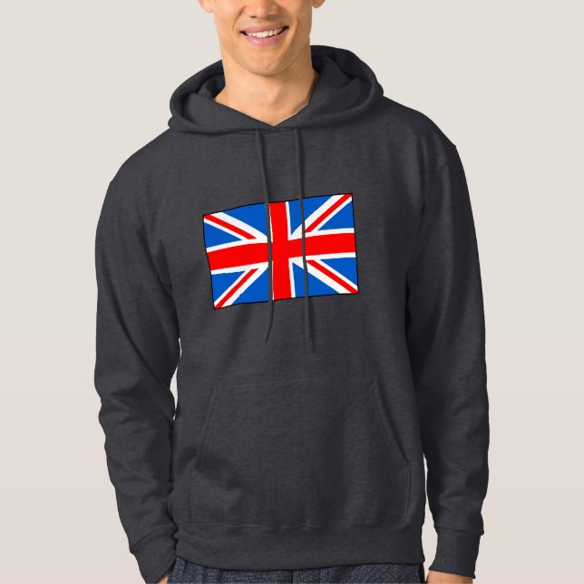 Moletom Com Capuz T-shirt e presentes britânicos da bandeira (Frente)