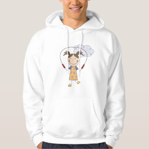 Moletom Com Capuz T-shirt e presentes da corda de salto da menina