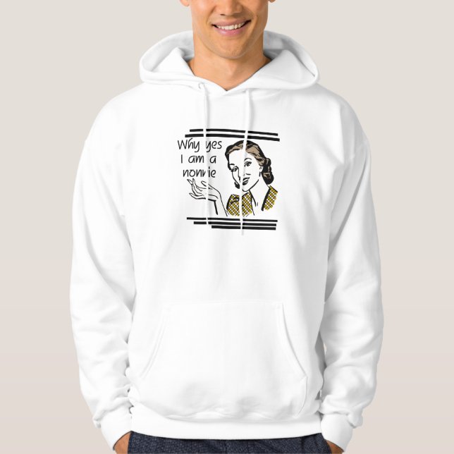 Moletom Com Capuz T-shirt retros e presentes de Nonnie (Frente)