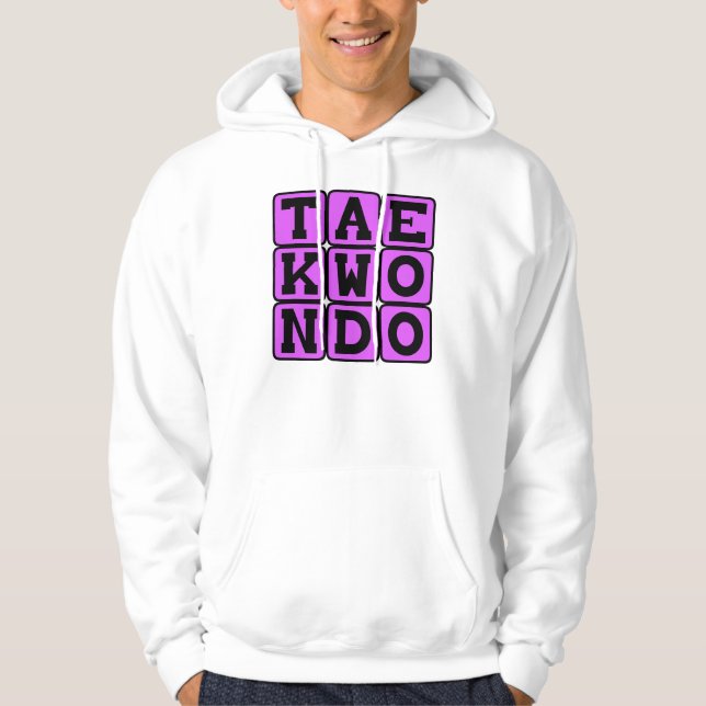 Moletom Com Capuz Taekwondo, Artes Marciais (Frente)