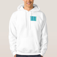 Teal Atômico e Turquesa Stripes Hoodie