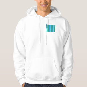 Moletom Com Capuz Teal Atômico e Turquesa Stripes Hoodie