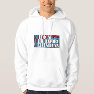 MOLETOM COM CAPUZ TÉCNICO DE LABORATÓRIO MÉDICO MLT RED BLUE TECNO