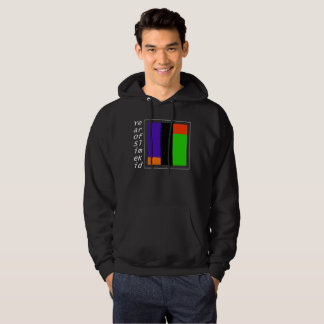 MOLETOM COM CAPUZ TÍTULO VERTICAL BRANCO COM O BOM HOODIE DAS CORES