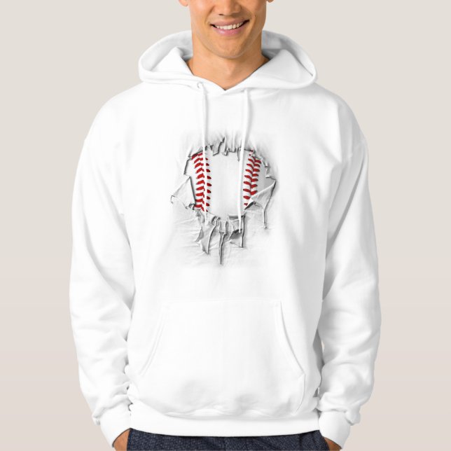 Moletom Com Capuz Torn Baseball (Frente)