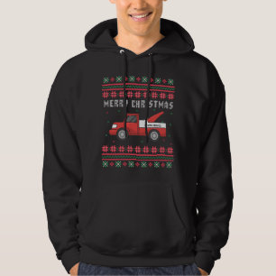 Moletom Com Capuz Tow Truck Ugly Christmas Sweater