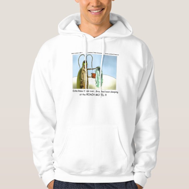 Moletom Com Capuz Tragédia No Roach Motel Engraçado Cartoon Hoodie (Frente)