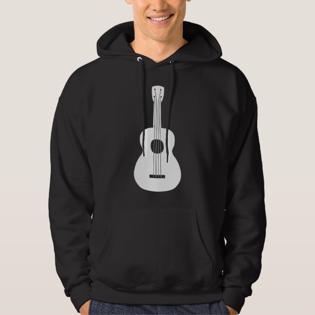 Moletom Com Capuz Ukulele - Branco (Frente)