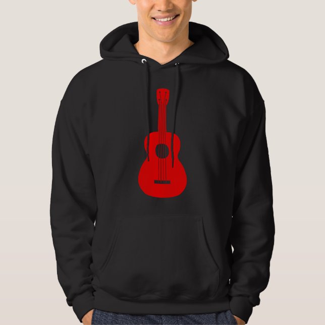 Moletom Com Capuz Ukulele - Vermelho (Frente)