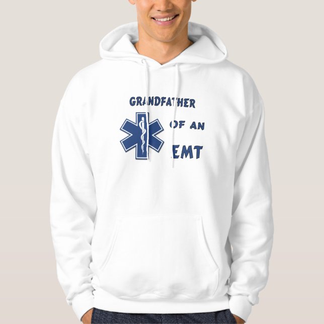 Moletom Com Capuz Um avô orgulhoso de EMT (Frente)