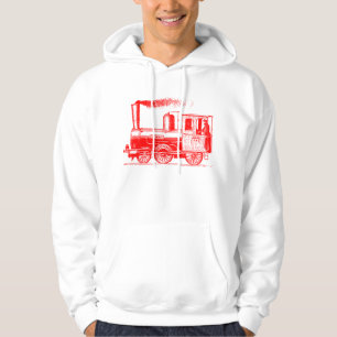 Moletom Com Capuz Um homem e seu trem - Vermelho