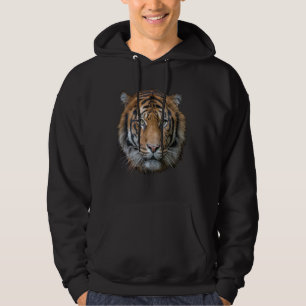 Moletom Com Capuz Um rosto selvagem do Tigre Bengal