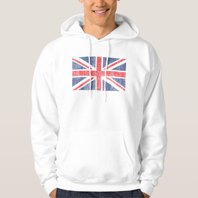 Moletom Com Capuz Union Flag Vintage (Frente)