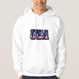 Moletom Com Capuz USA Flag Letters, Flag Men Hooded Sweatshirt