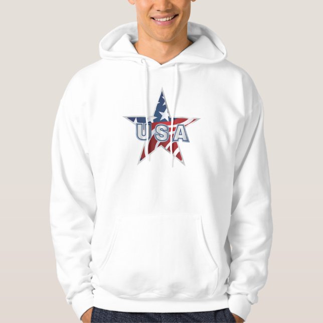 Moletom Com Capuz USA Star (Frente)