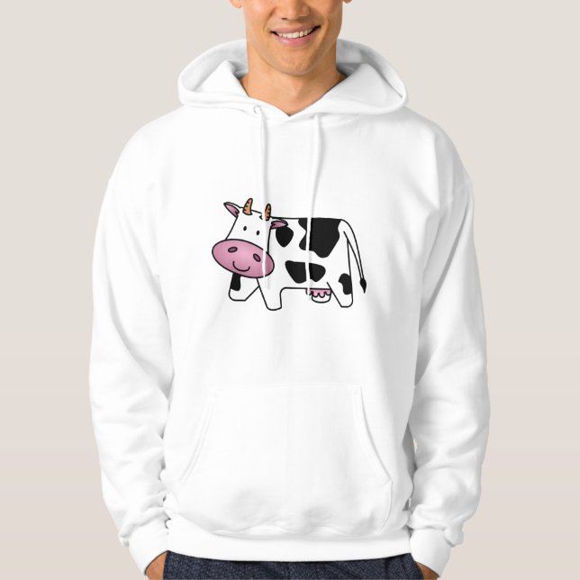 Moletom Com Capuz Vaca Feliz (Frente)