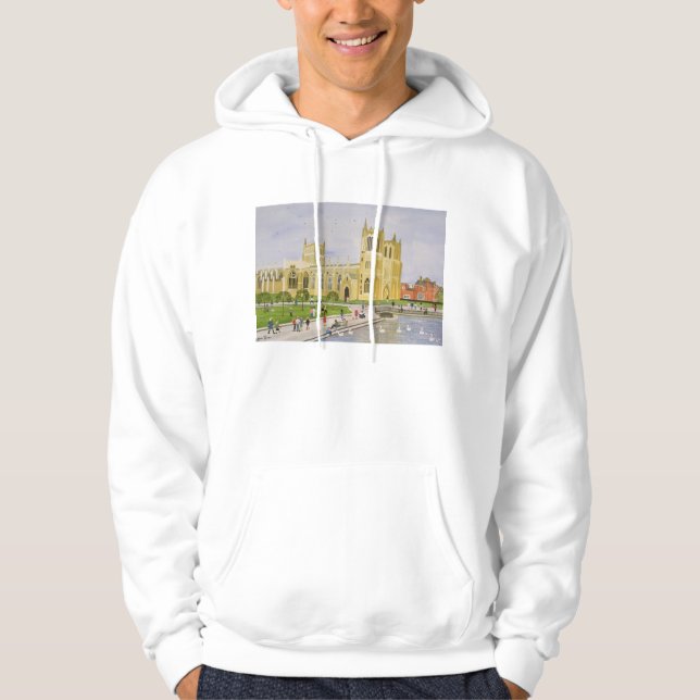 Moletom Com Capuz Verde 1989 da catedral e da faculdade de Bristol (Frente)