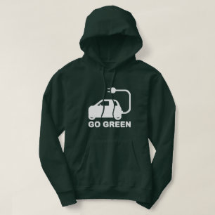 Moletom Com Capuz Verde ~ Dirigir Carros Elétricos