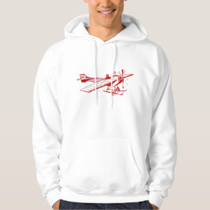 Moletom Com Capuz Vintage Monoplane - Ruby Red