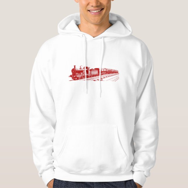 Moletom Com Capuz Vintage Train - Ruby (Frente)