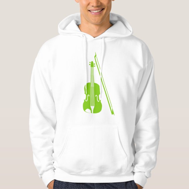 Moletom Com Capuz Violino - Verde marciano (Frente)
