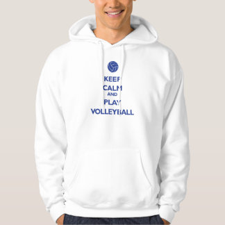 Moletom Com Capuz Voleibol Acalmo e Jogado (azul reflexo)