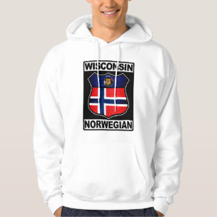 Moletom Com Capuz Wisconsin Norueguês Americano