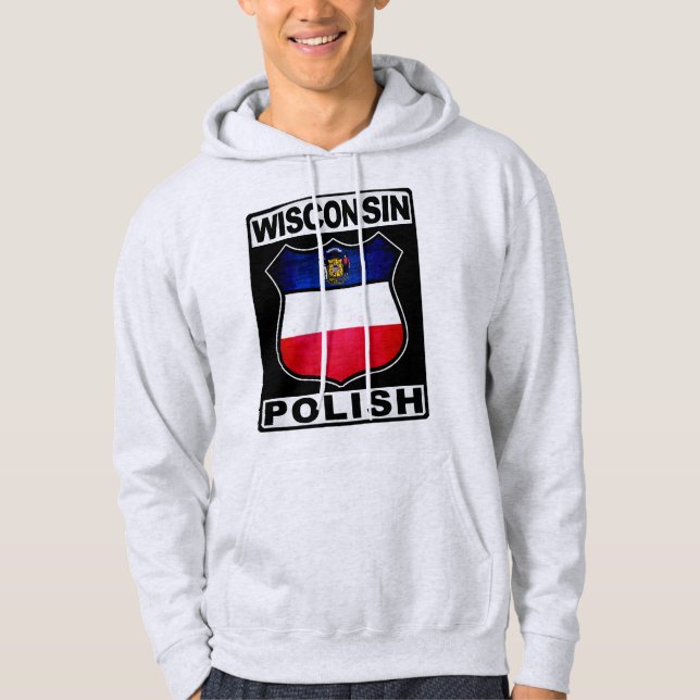 Moletom Com Capuz Wisconsin Polonês Americano (Frente)