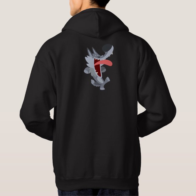 Moletom Com Capuz Wolf Hoodie, um cartoon de dança bonita (Verso)